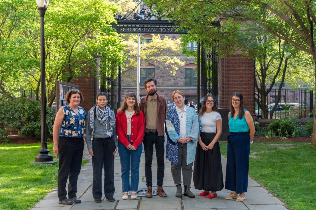 Richmond Team at the Organizational Session, May 2025. (From left to right: Valerie Schwarz, LJ Delao, Vivian-Lee Taylor, Landon Walker, Amanda McMahon, Alexandra Amirato, and Katherine Franzel).
