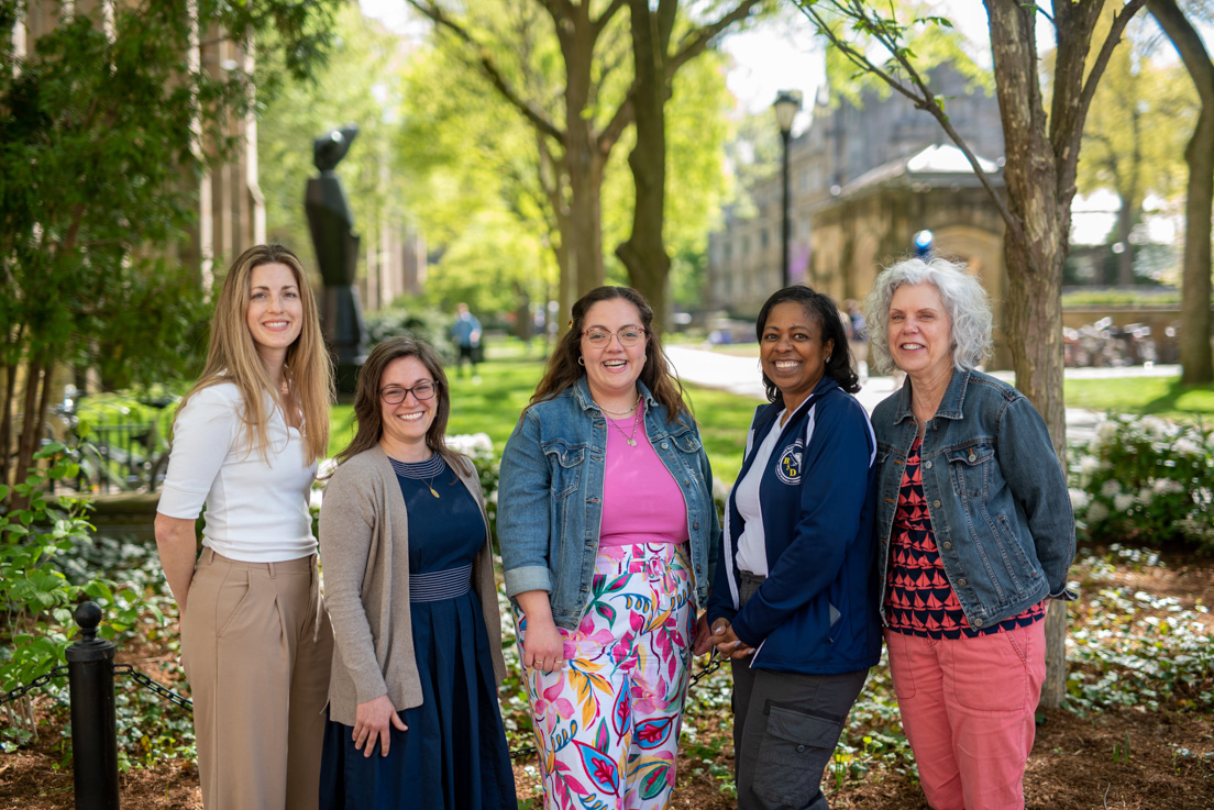 Delaware Team at the Organizational Session, May 2024. (From left to right: Kariann Flynn, Alyssa Lucadamo, Josefa Castelli, Yavet Respes, and Holly Bryk)