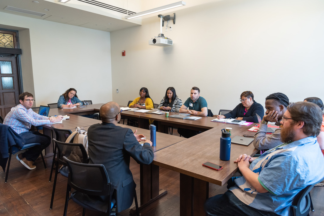 The national seminar on “A History of Black People as Readers: A Genealogy of Critical Literacy,” led by Roderick Ferguson, Coe Professor of Women’s, Gender, and Sexuality Studies at Yale University, May 2024.