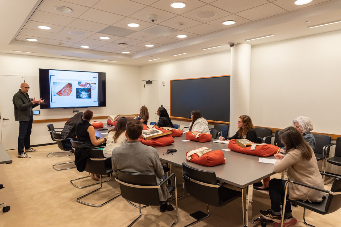 The national seminar on “Poetry as Sound and Object,” led by Feisal Mohamed, Professor of English at Yale University, May 2024.