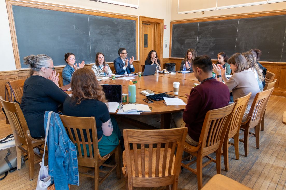 The national seminar on “The Art of Writing and Revision,” led by Jessica Brantley, Frederick W. Hilles Professor of English, Yale University, and Kim Shirkani, Lecturer in English, Yale University, meeting at the Organizational Session, May 2025.