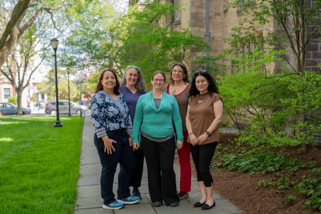 Philadelphia Team at the Organizational Session, May 2025. (From left to right: Alima McKnight, Anna Herman, Katherine Steiner, Danina Garcia, and Marla Colondres).