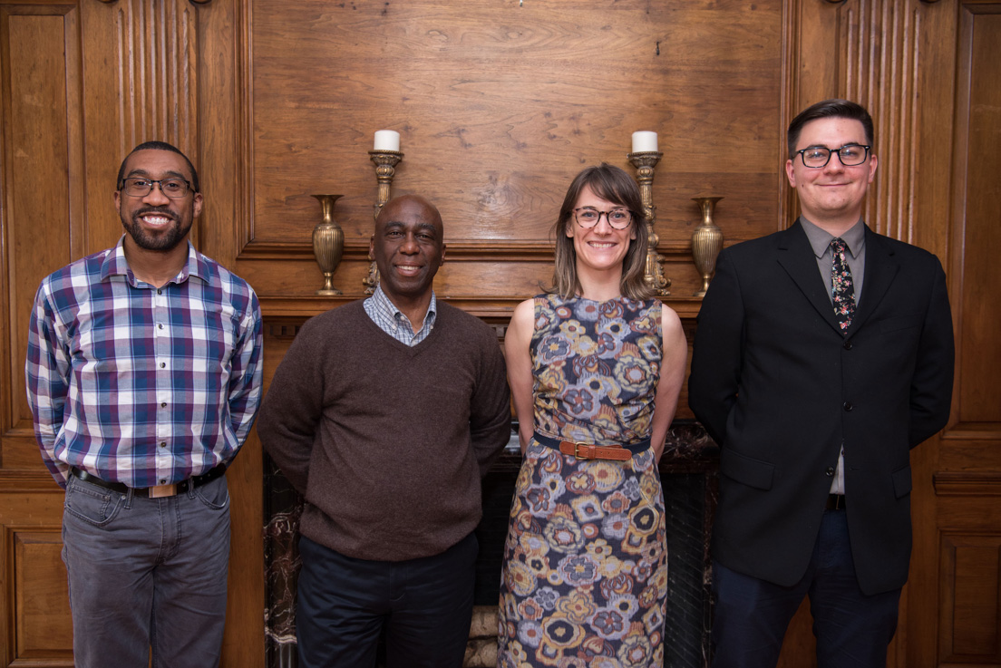 Philadelphia Team at the Organizational Session, May 2018. (From left to right: Eual Phillips, Cristobal Carambo, Bridget Mason, and Matthew Menschner.)