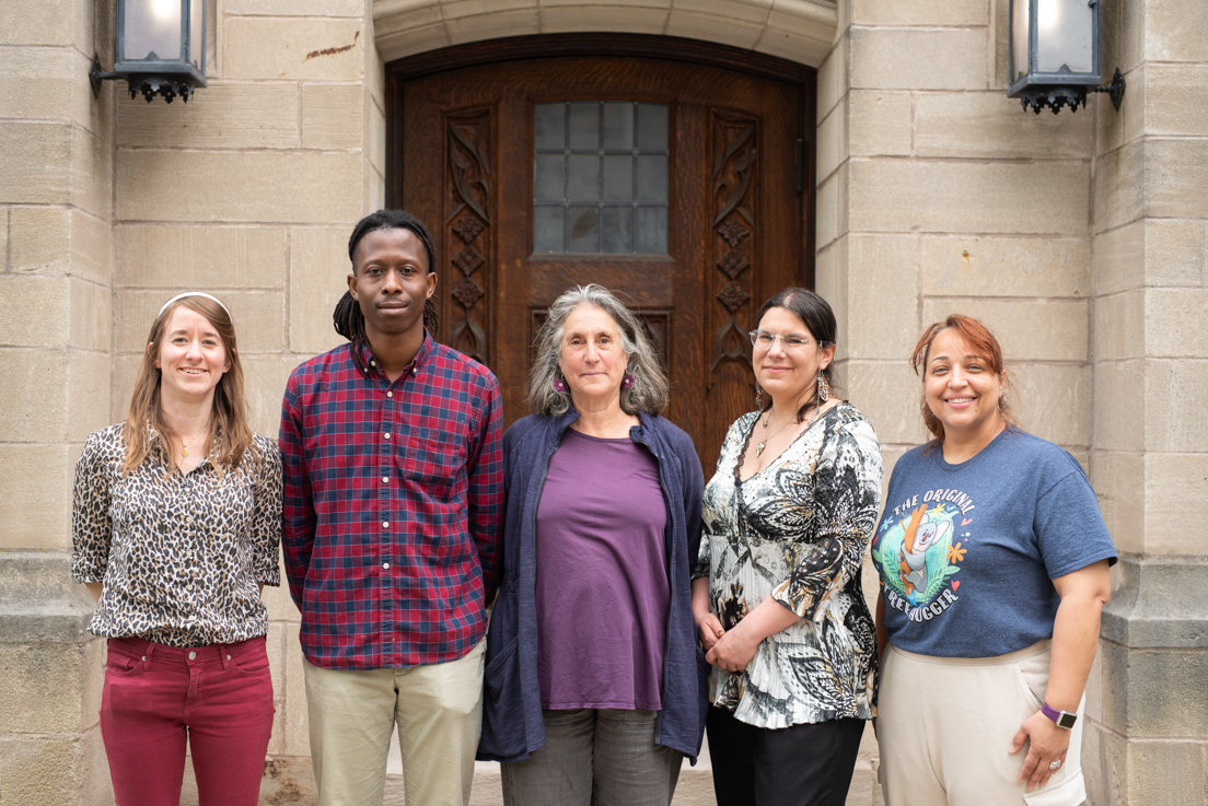 Philadelphia Team at the Organizational Session, May 2024. (From left to right: Chloe Glynn, Tyriese Holloway, Anna Herman, Danina Garcia, and Alima Saffell McKnight)