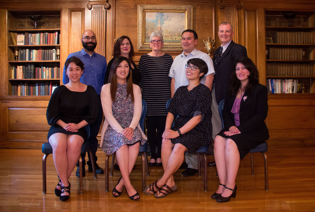 San José Team at the Organizational Session, May 2017. (Standing from left to right: National Fellows Eduardo Valladares, Jennifer Vermillion, Patricia Moncrief, Lawrence Yee, Michael McClellan; seated from left to right: National Fellows Thanh-Nhu Tran, Eun Jung Jenny Kim, Rachelle Soroten, Amandeep Khosa.)