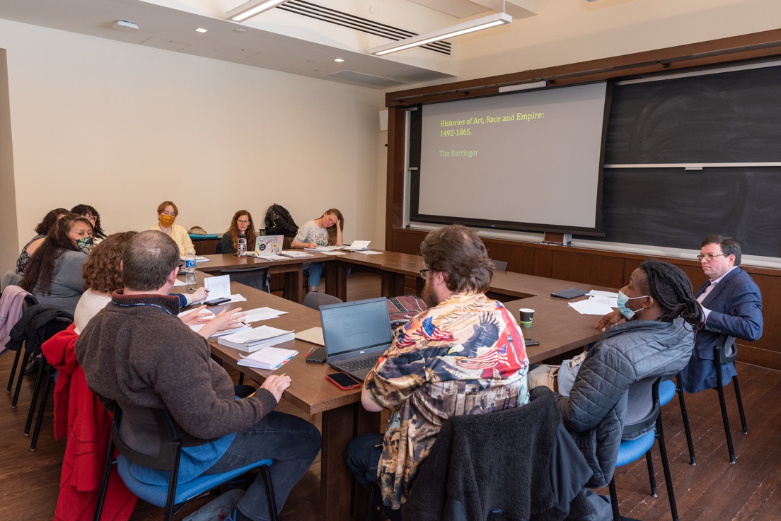 The national seminar on “Histories of Art, Race, and Empire: 1492-1865,” led by Timothy Barringer, Paul Mellon Professor in the History of Art at Yale University, May 2023.