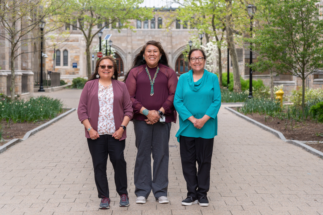 Navajo Nation Team at the Organizational Session, May 2023. (From left to right: Irene Jones, Jennifer Tsosie, and Cheryl Singer.)