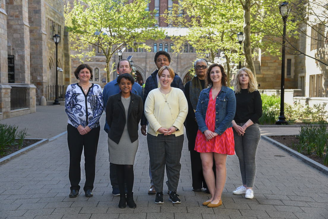 Richmond Team at the Organizational Session, May 2023. (From left to right: Valerie Schwarz, John DeReu, Aliyah Hoye, José Ulises Reveles Ramirez, Amanda McMahon, Gwendolyn Nixon, Kirsten Craig, and Irina Alekseeva.)