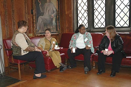 Opening Session at the Organizational Session, May 2005. (Left to right: National Fellows Carol M. Petett, Pittsburgh; Renee C. Tolliver, Pittsburgh; Patricia Y. Gordon, Pittsburgh; and Crecia C. Swaim, New Haven.)