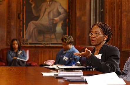 Opening Session at the Organizational Session, May 2005. (National Fellow Mary J. Jefferson, Houston.)