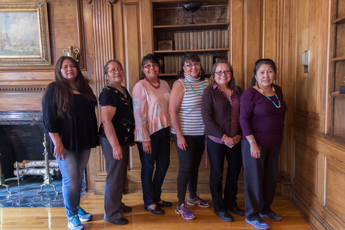 Diné Nation Team at the Organizational Session, May 2017. (From left to right: National Fellows Elizabeth Isaac, Jolene Smith, Priscilla Black, Joyce Tsinijinnie, Irene Jones, and Shirley Paulson.)