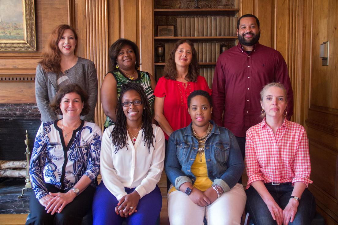 Richmond Team at the Organizational Session, May 2017. (Standing from left to right: National Fellows Tharish Harris, Shannon Foster-Williams, Yolanda Bezares-Chavez, Gilbert Carter, Jr.; seated from left to right: National Fellows Valerie Schwarz, Stevara Clinton, Melissa Williams, and Irina Alekseeva.)