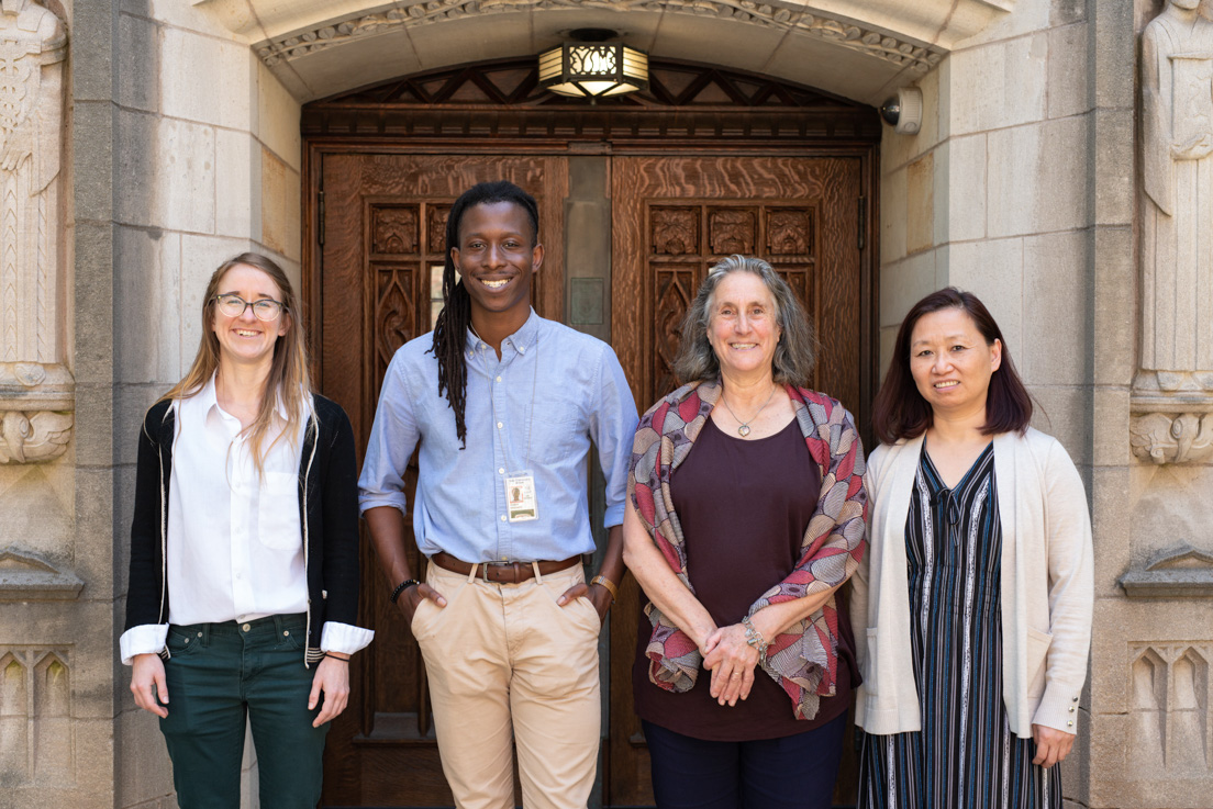 Philadelphia Team at the Organizational Session, May 2023. (From left to right: Chloe Glynn, Tyriese Holloway, Anna Herman, and Lisa Yuk Kuen Yau).