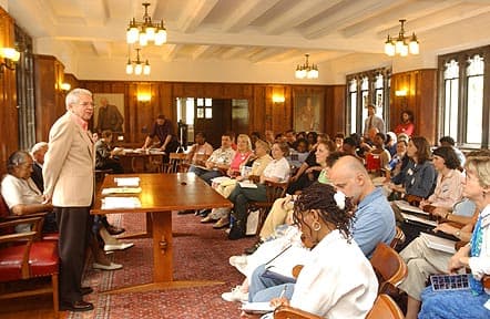 Opening Session of the Intensive Session, July 2005. (Standing: David Judkins, Director of the Houston Teachers Institute.)
