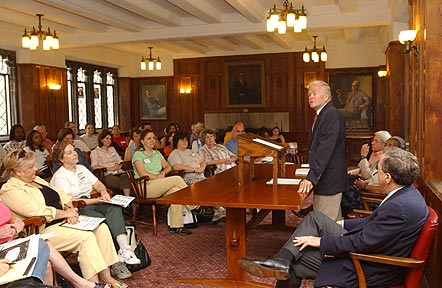 Opening Session of the Intensive Session, July 2005. (Standing: James R. Vivian, Director of the Yale National Initiative.)