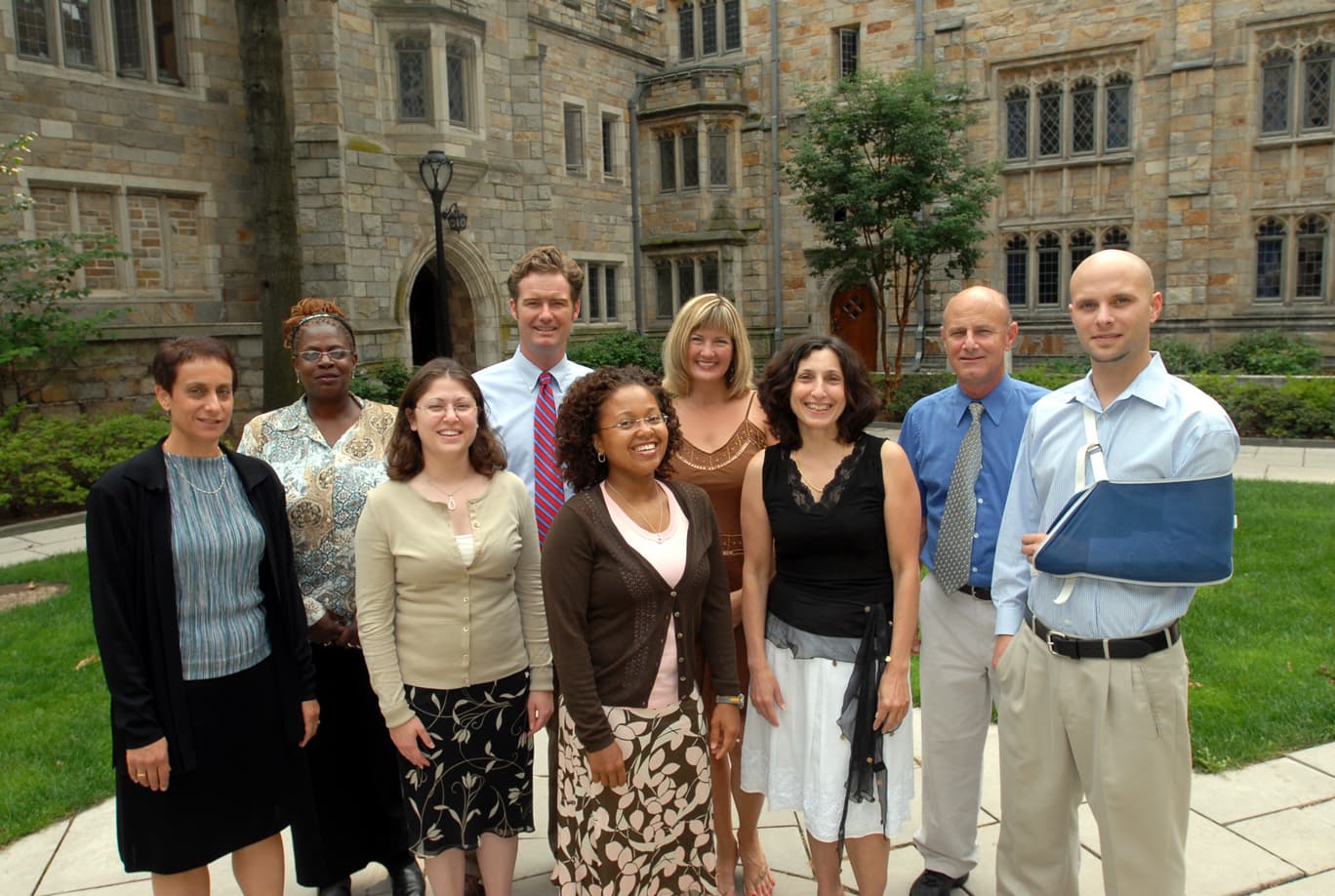 New Castle County Team at the Intensive Session, July 2007. (Left to right: National Fellows Nancy Rudolph, Christine Shaub, Lori Paderewski, Justin T. Benz, Cherisse Campbell, Laura Viviana Zoladz, Ann Marie Esposito, Raymond F. Theilacker, and Thomas J. Vari.)