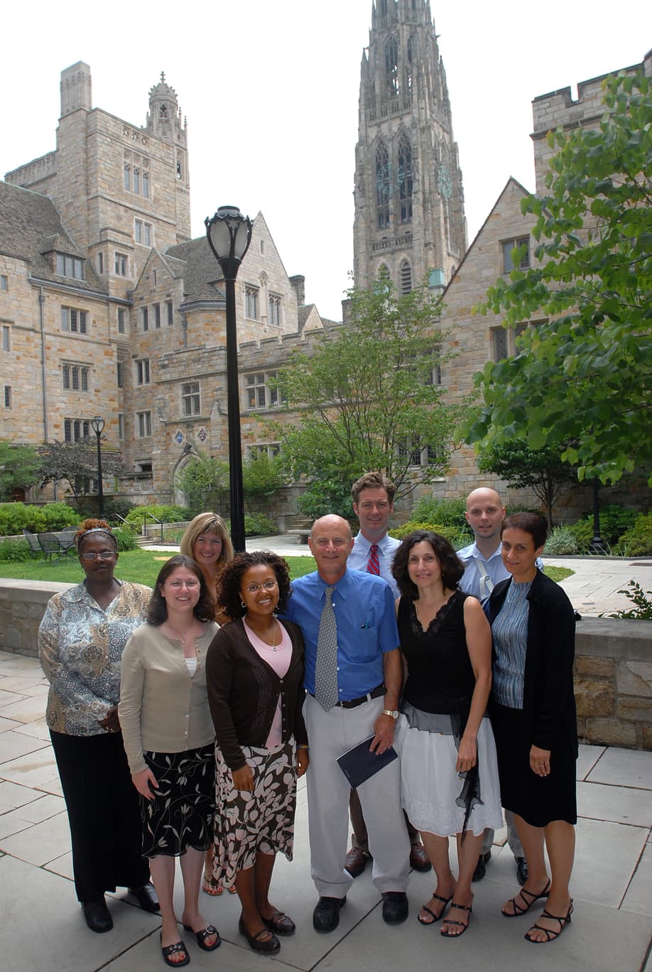 New Castle County Team at the Intensive Session, July 2007. (Left to right: National Fellows Christine Shaub, Lori Paderewski, Laura Viviana Zoladz, Cherisse Campbell, Raymond F. Theilacker, Justin T. Benz, Ann Marie Esposito, Thomas J. Vari, and Nancy Rudolph.)
