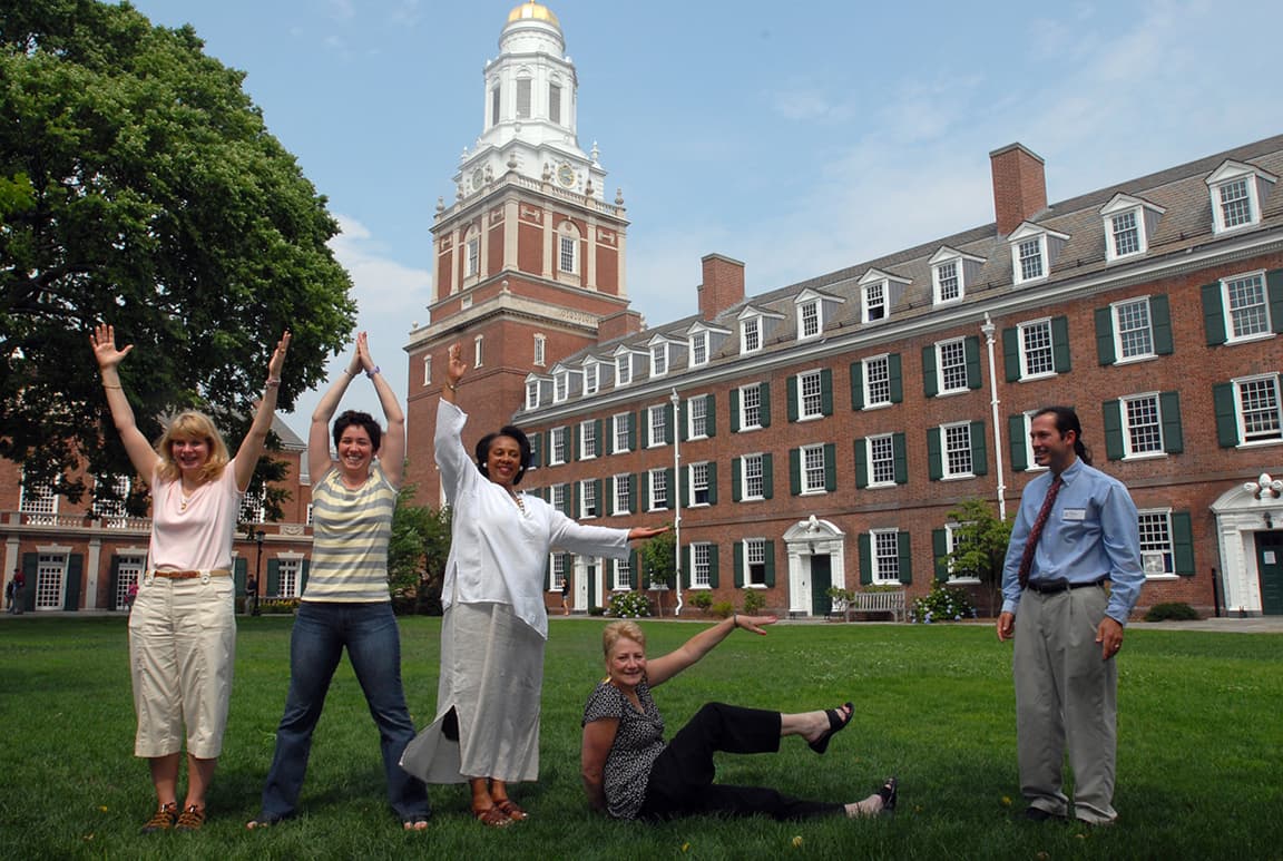 Pittsburgh Team at the Intensive Session, July 2007. (Left to right: National Fellows Janelle A. Price, Jessica Colbert, Sheila Lorraine Carter-Jones, Patricia Marasco, and Eric James Laurenson.)