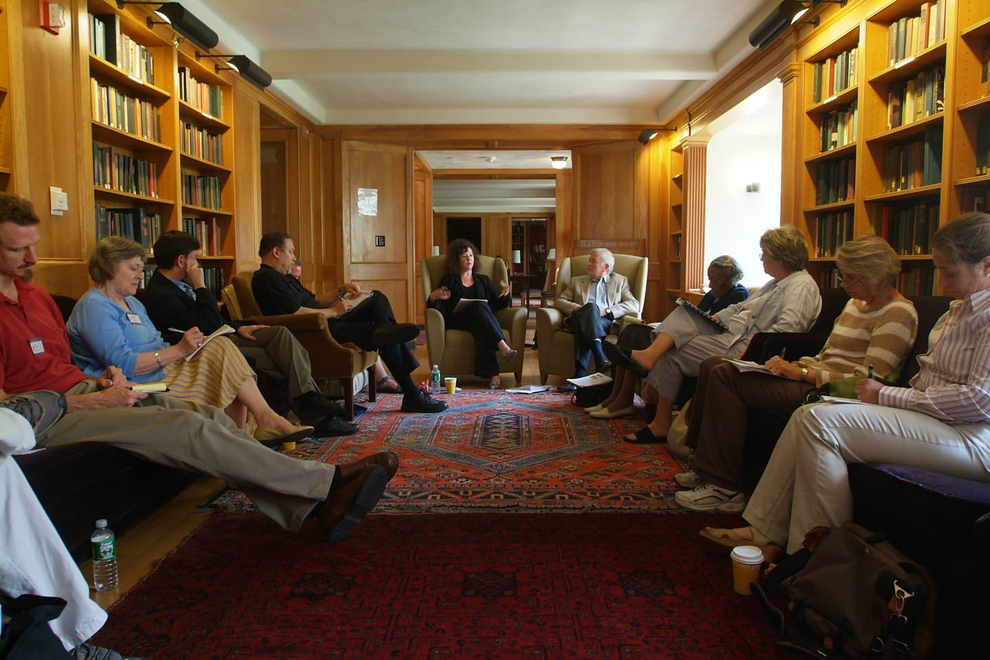 Workshop on the Teachers Institutes Bill and Related Federal Legislation with Kara Haas at the Intensive Session, July 2007. (Left to right: Lee A. Carleton, Assistant Director, Writing Center, University of Richmond; Alexina R. Fagan, Writing Instructor, Virginia Commonwealth University; Rogers M. Smith, Christopher H. Browne Distinguished Professor of Political Science, University of Pennsylvania; director Alan J. Lee, Philadelphia; Kara A. Haas, Federal Relations Associate, Yale University; James R. Vivian, Director of the Yale National Initiative; director Helen S. Faison, Pittsburgh; Lilian Brannon, Professor of English and Education, University of North Carolina at Charlotte; Carole Evans, Professor of Moving Image Arts, College of Santa Fe; and Karen Goldman, Associate Professor of Spanish and Cultural Studies, Chatham University.)