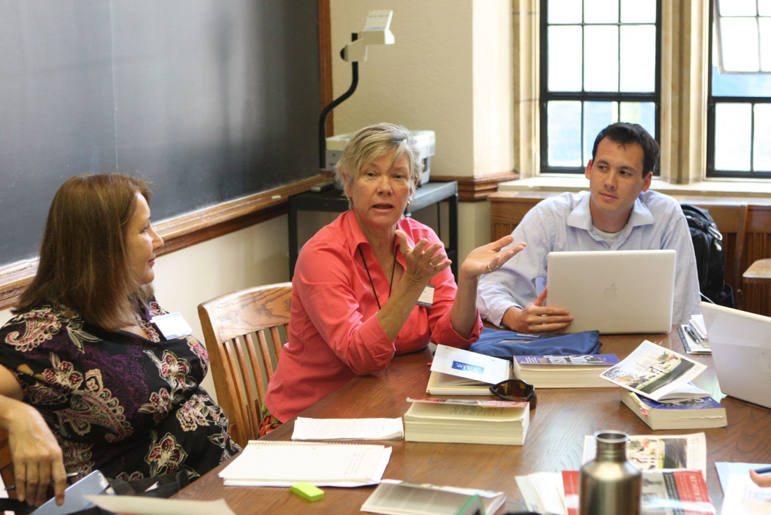 The national seminar on &quot;The Rise, Fall, and Rise Again of the Civil Rights Movement,&quot; July 2009. (Left to right: National Fellows Lynn Z. Pleveich, Richmond; Meredith C. Tilp, Santa Fe; and Adam J. Kubey, Chicago.)