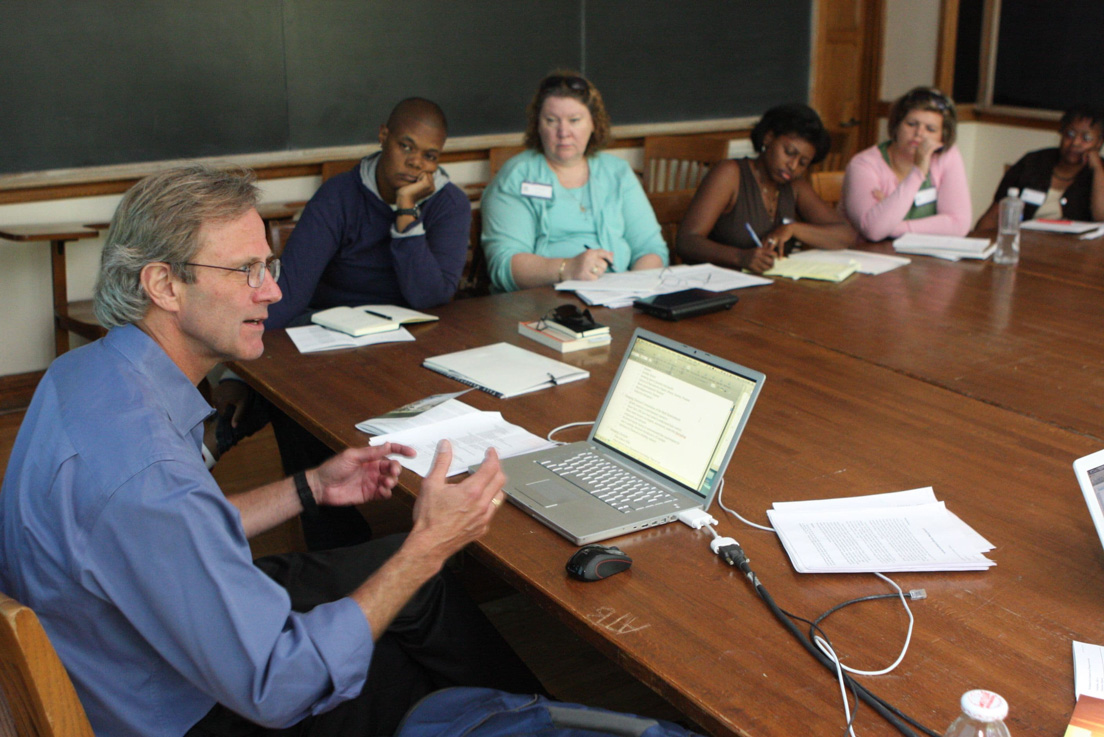 The national seminar on &quot;Energy, Climate, Environment,&quot; July 2009. (Left to right: seminar leader John P. Wargo; National Fellows Kelly L. Clark, San Francisco; Cynthia B. Woolery, Charlotte; Stephanie A. Brown-Bryant, DeKalb County; Laura Kessinger, Chicago; Doriel I. Moorman, New Castle County.)