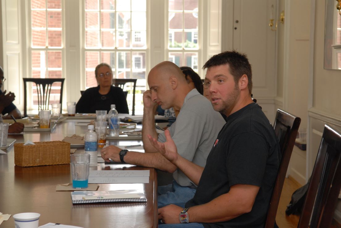City Representatives meeting at the Intensive Session, July 2006. (Left to right: Lynn W. Marsico, Pittsburgh; Daniel J. Addis, Houston; and Jeffrey C. Joyce, Charlotte.)
