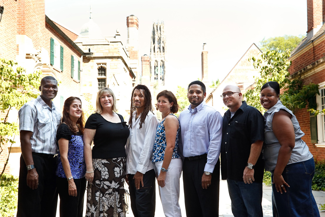 Richmond Team at the Intensive Session, July 2010. (From left to right: National Fellows Shamsu Abdul-Aziz, Yolanda Bezares-Chavez, Holly K. Banning, Ram Bhagat, Valerie J. Schwarz, David L.Probst, Dean A. Whitbeck and Chante N. Givens.)