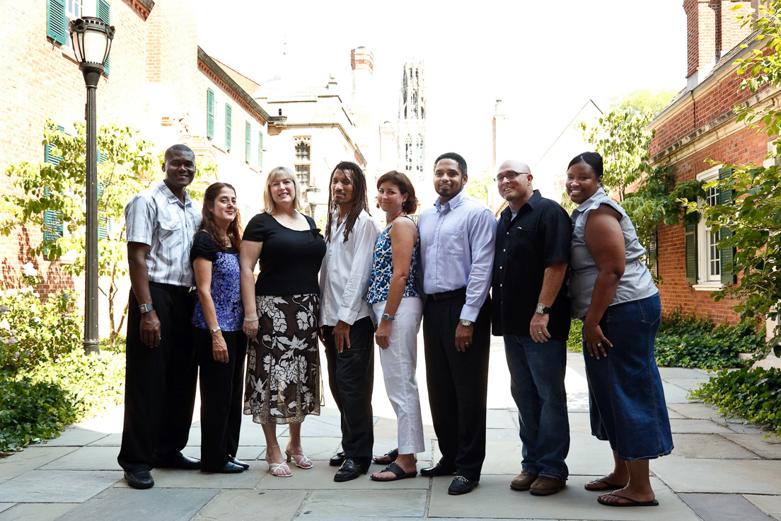 Richmond Team at the Intensive Session, July 2010. (From left to right: National Fellows Shamsu Abdul-Aziz, Yolanda Bezares-Chavez, Holly K. Banning, Ram Bhagat, Valerie J. Schwarz, David L.Probst, Dean A. Whitbeck and Chante N. Givens.)