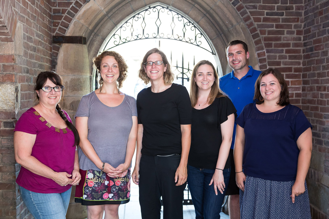 Chicago Team at the Intensive Session, July 2014. (From left to right: National Fellows Alveda Zahn, Sarah A. Weidmann, Molly A. Myers, Kathleen Tysiak, Brandon Barr, and Anne E. Agostinelli.)