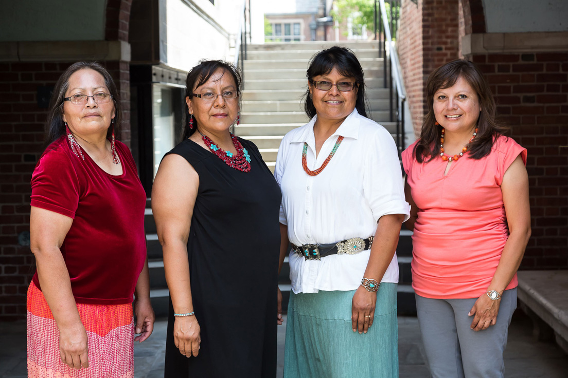 Diné Nation Team at the Intensive Session, July 2014. (From left to right: National Fellows Jolene R. Smith, Audrelia R. Dugi, Priscilla Black, and Irene Jones.)