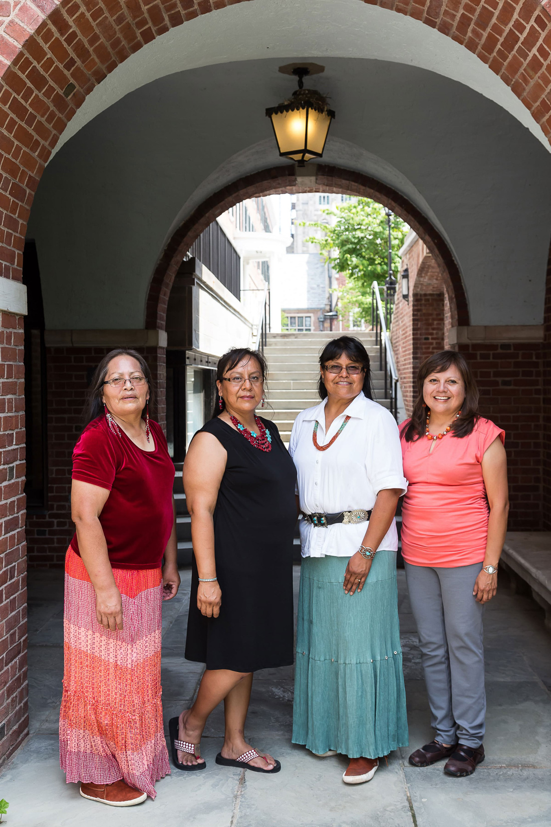 Diné Nation Team at the Intensive Session, July 2014. (From left to right: National Fellows Jolene R. Smith, Audrelia R. Dugi, Priscilla Black, and Irene Jones.)