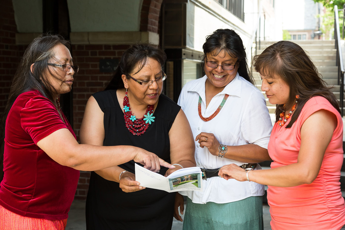 Diné Nation Team at the Intensive Session, July 2014. (From left to right: National Fellows Jolene R. Smith, Audrelia R. Dugi, Priscilla Black, and Irene Jones.)