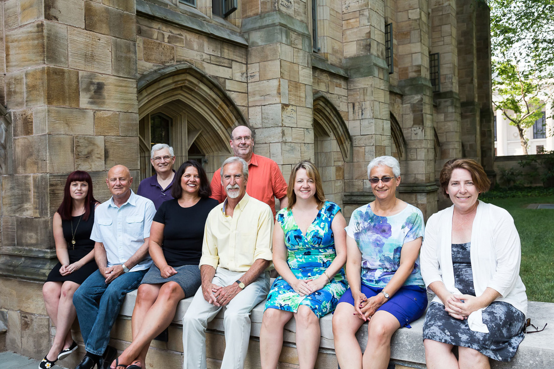 New Castle County Team at the Intensive Session, July 2014. (From left to right: April Higgins, Raymond F. Theilacker, Joel G. Best, Barbara A. Prillaman, John A. Bartley, Eric W. Rise, Kristen Leida, Nancy Rudolph, and Meredith Ostheimer.)