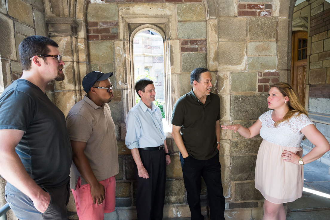 Philadelphia Team at the Intensive Session, July 2014. (From left to right: Sydney H. Coffin, Troy Holiday, Rogers M. Smith, Alan J. Lee, and Tara Ann Carter.)