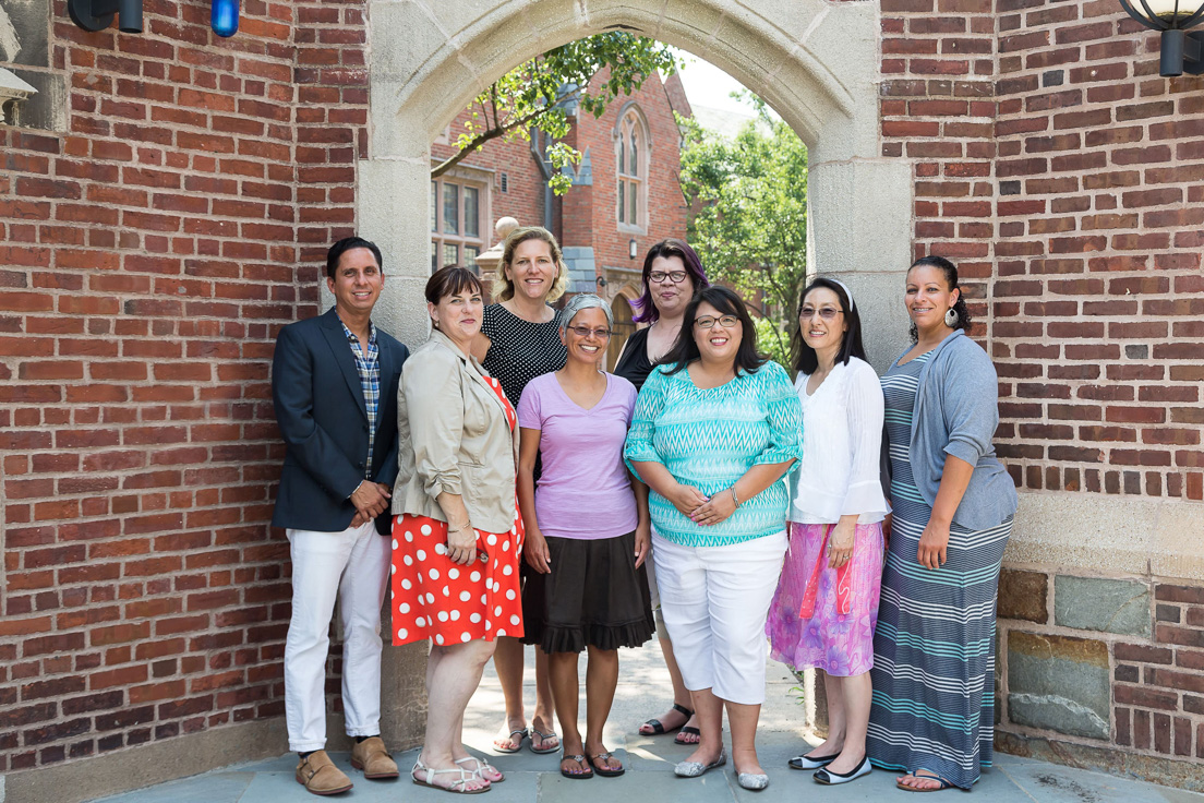 San José Team at the Intensive Session, July 2014. (From left to right: National Fellows Vanessa Vitug, Ludy Aguada, Julie So, Jennifer L. Vermillion, Elizabeth A. Daniell, Karin V. Foss, Marissa J. Brown, and Joe G. Lovato.)