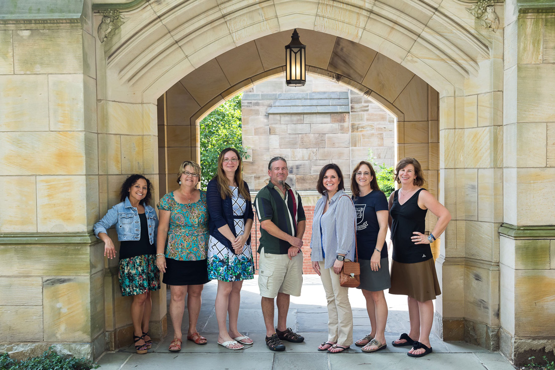 Tulsa Team of National Fellows and visiting faculty at the Intensive Session, July 2014. (From left to right: Josephine Carreno, Margaret M. Deweese, Jennifer L. Airey, Robert J. Sheaff, Jo Ann Stafford, Arcadia A. Sloan, and Krista B. Waldron.)