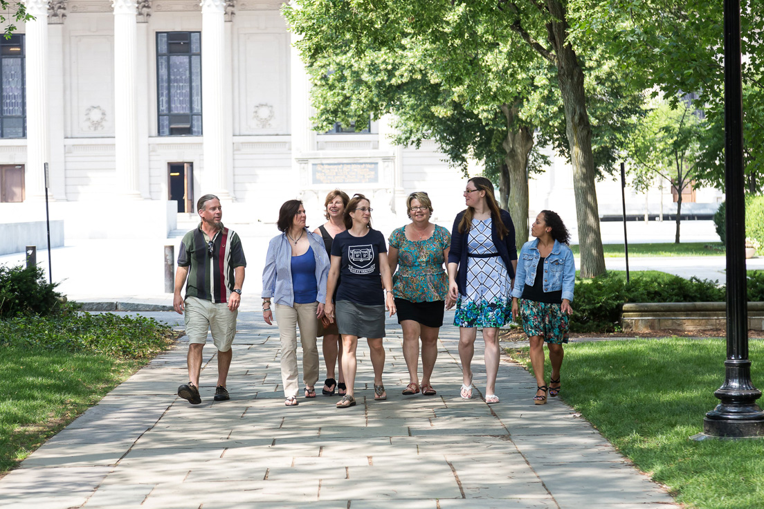 Tulsa Team of National Fellows and visiting faculty at the Intensive Session, July 2014. (From left to right: Robert J. Sheaff, Jo Ann Stafford, Krista B. Waldron, Arcadia A. Sloan, Margaret M. Deweese, Jennifer L. Airey, and Josephine Carreno.)