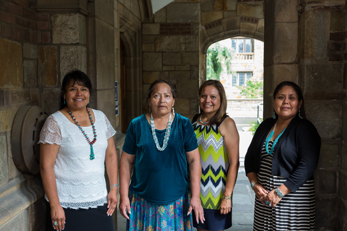 Diné Nation Team at the Intensive Session, July 2015. (From left to right: National Fellows Priscilla Black, Jolene R. Smith, Irene Jones, and LeTanya K. James.)