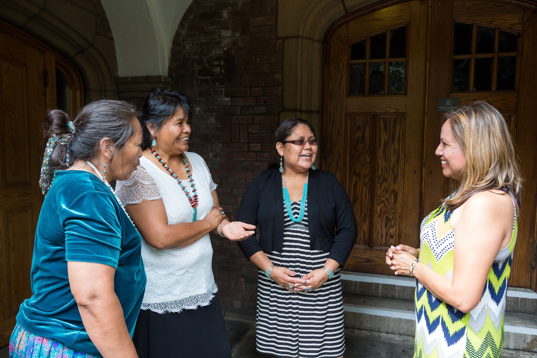 Diné Nation Team at the Intensive Session, July 2015. (From left to right: National Fellows Jolene R. Smith, Priscilla Black, LeTanya K. James, and Irene Jones.)