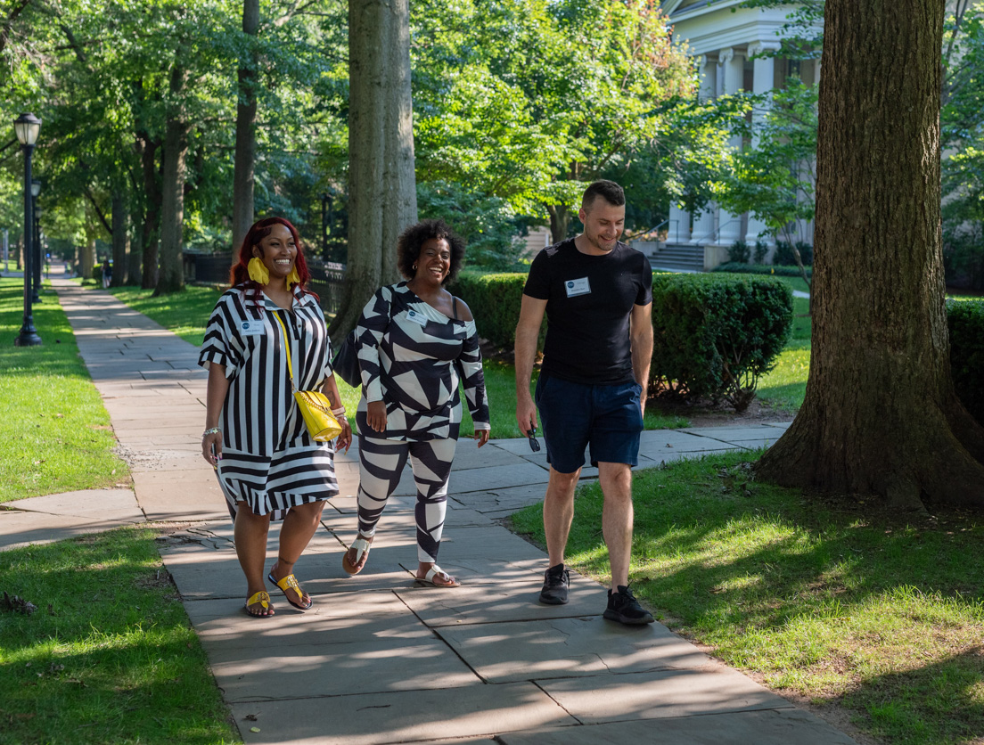 Fellows on the Yale University campus at the Intensive Session, July 2024.