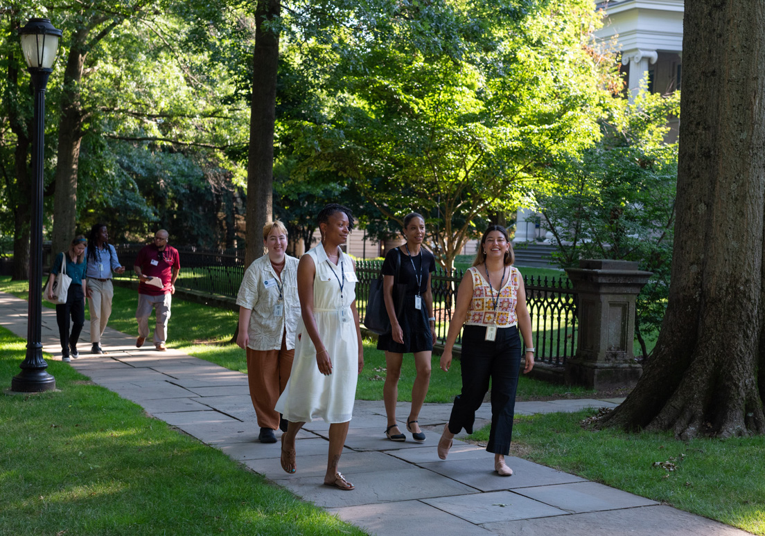 Fellows on the Yale University campus at the Intensive Session, July 2024.