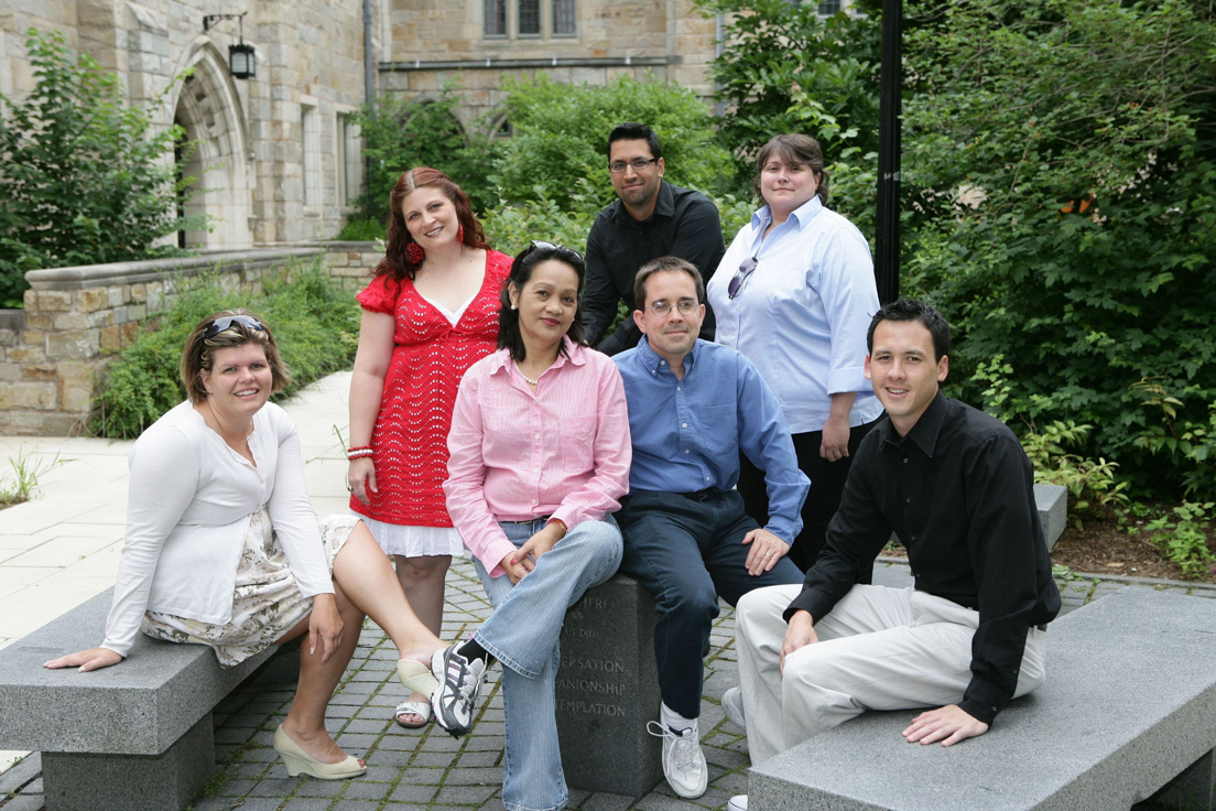 Chicago Team at the Intensive Session, July 2009. (Left to right: National Fellows Laura Kessinger, Ann-Marie Chiyeni, Myrna M. Alvarez, Aleco Julius, Joseph D. Irizarry, Andrea F. Kulas, and Adam J. Kubey.)