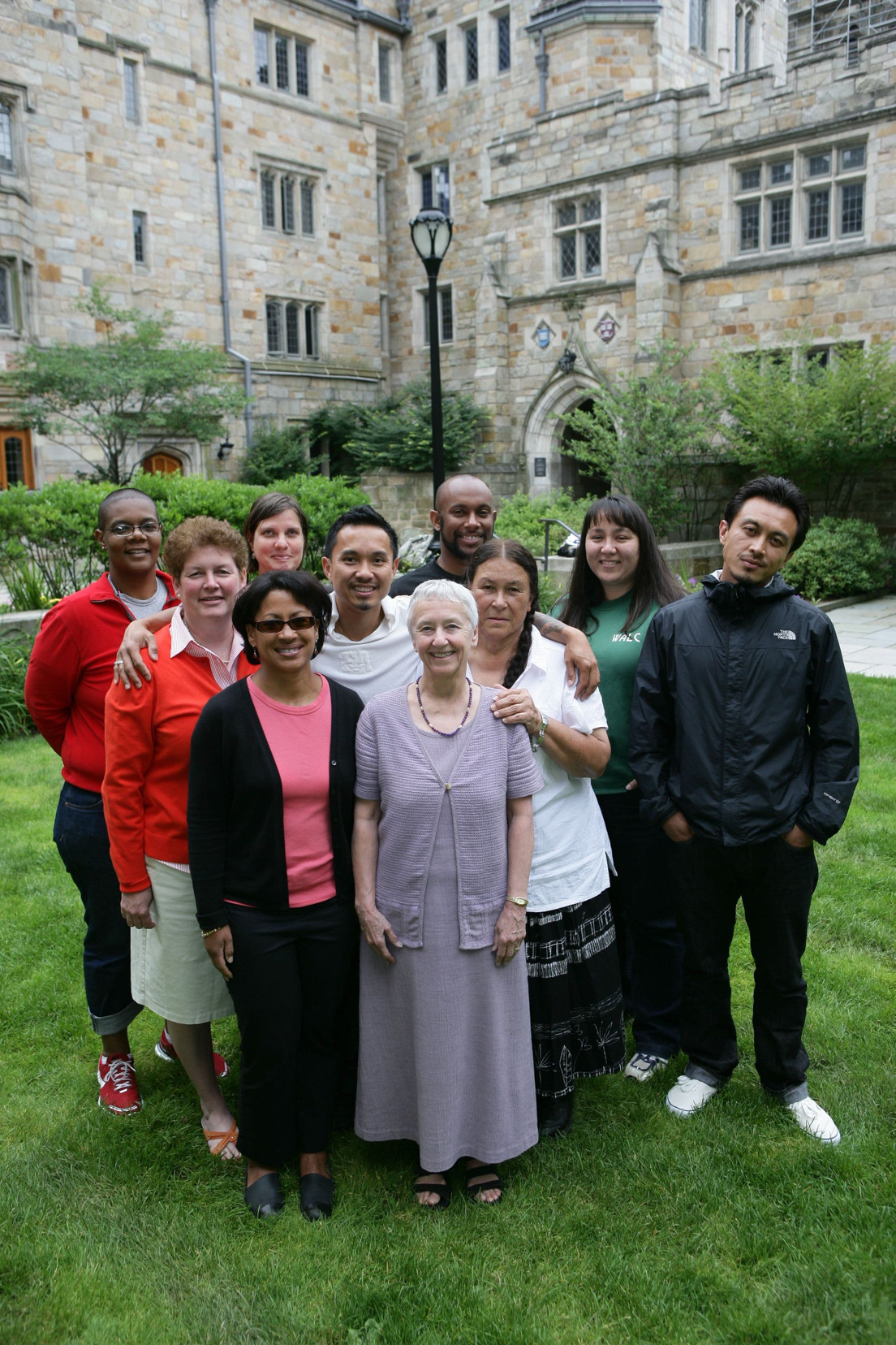 San Francisco Team at the Intensive Session, July 2009. (Left to right: National Fellows Kelly L. Clark and Lisa A. Ernst; Keally McBride, Assistant Professor of Politics, University of San Francisco; Lisa White, Professor of Geology, San Francisco State University; National Fellow Chanh P. Quach; Planning Director Betsy Kean; National Fellows Kyle J. Beckham, Darlene M. Anaya, Catherine A. Salvin and Artnelson Concordia.)