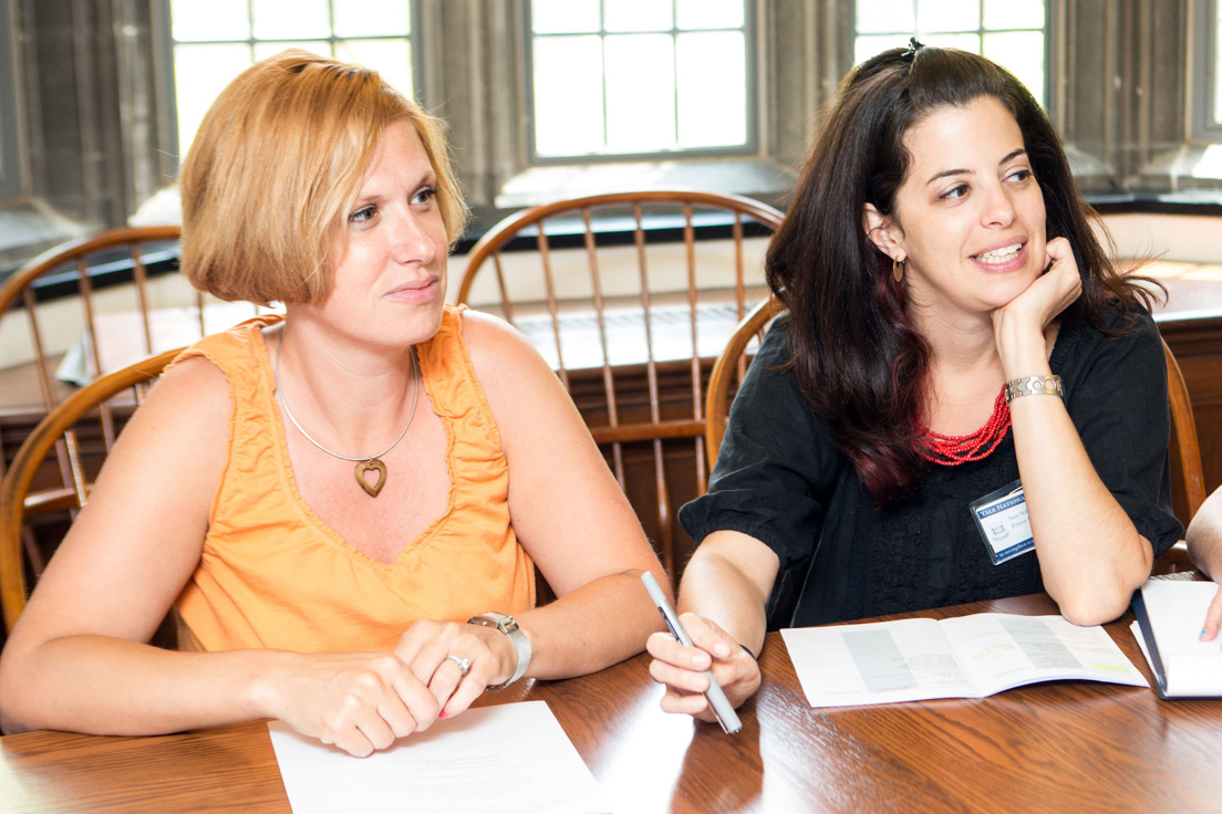 National Fellows at the Intensive Session, July 2013. (From left to right: Cheree Marie Charmello, Pittsburgh and Sara Stillman, Emery Unified.)