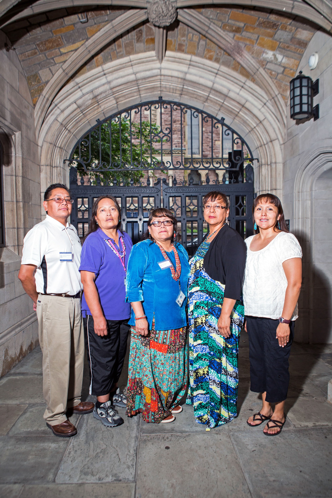 Din&#233; Nation Team at the Intensive Session, July 2013. (From left to right: National Fellows Ramson Seweingyawma, Jolene R. Smith, Marilyn J. Dempsey, Audrelia R. Dugi and LeAndrea James.)