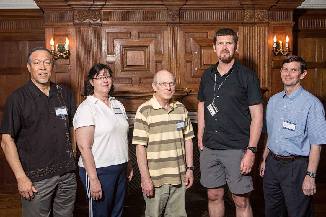 Philadelphia Team at the Intensive Session, July 2013. (From left right: Alan J. Lee, Director, Teachers Institute of Philadelphia; and National Fellows Terry Anne Wildman, Stuart Surrey and Sydney H. Coffin; and Rogers M. Smith, Professor of Political Science, University of Pennsylvania.)