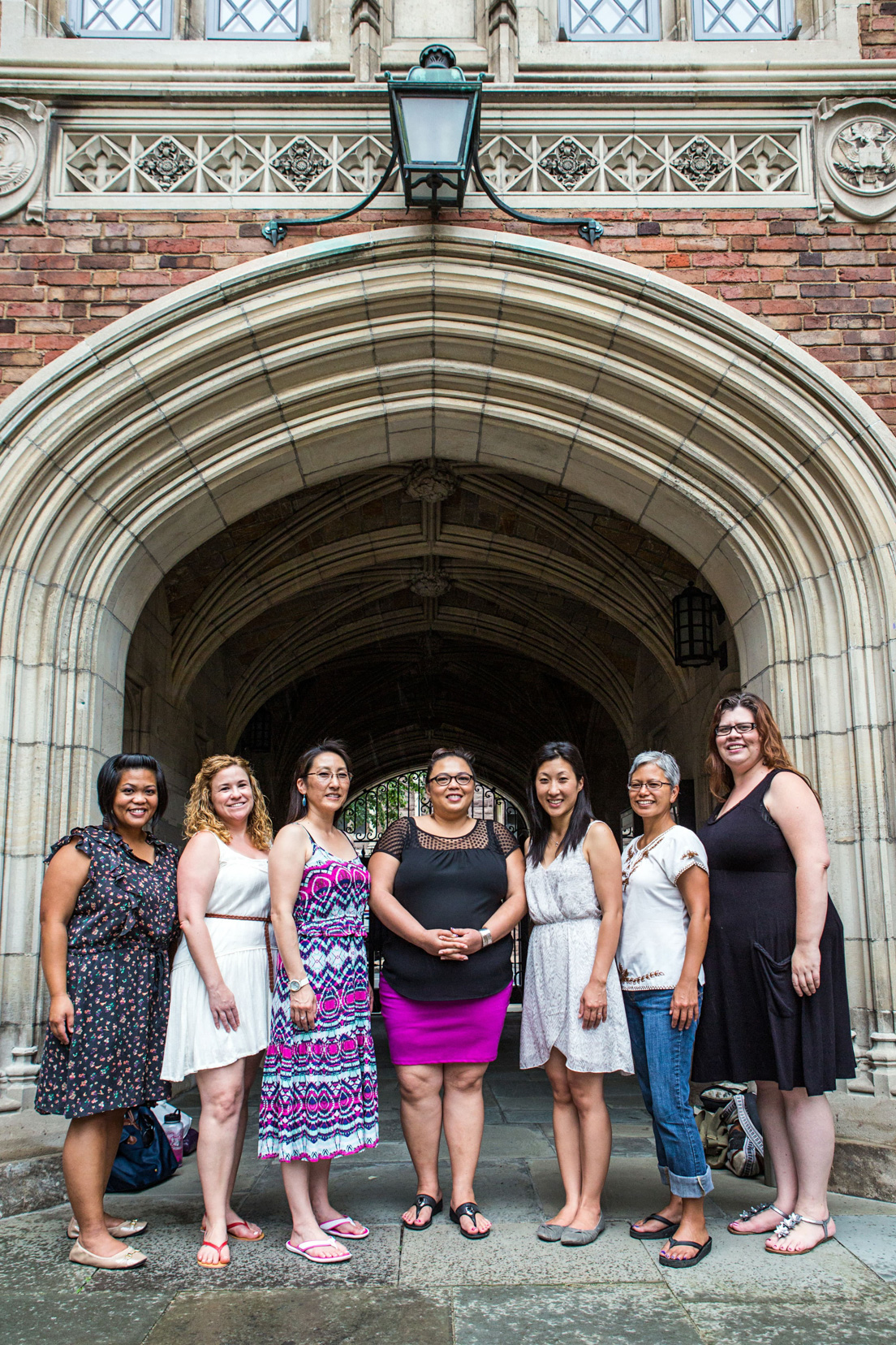 San Jos&#233; Team at the Intensive Session, July 2013. (From left to right: National Fellows Leilani Esguerra, Katie I. Adams, Julie So, Vanessa Vitug, Jinsue C. Hafalia, Ludy Aguada, and Elizabeth A. Daniell.)