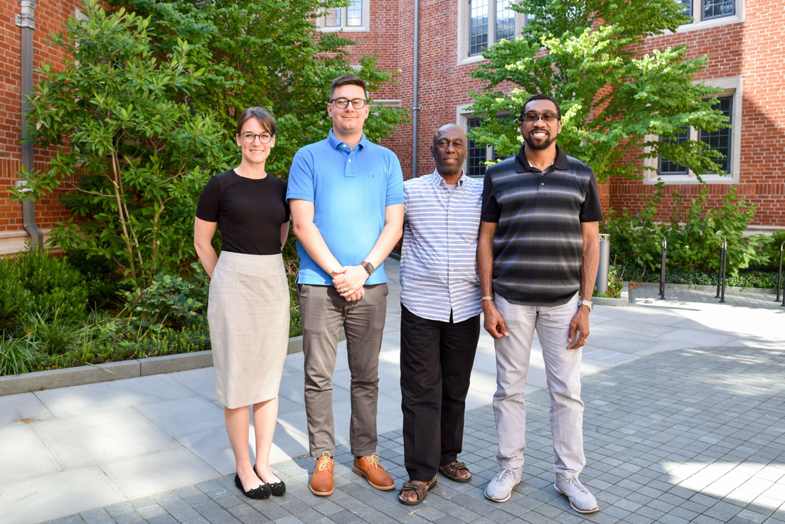 Philadelphia Team at the Intensive Session, July 2018. (From left to right: Bridget Mason, Matthew Menschner, Cristobal Carambo, and Eual Phillips.)