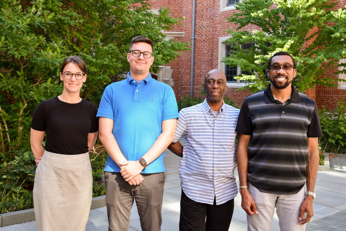 Philadelphia Team at the Intensive Session, July 2018. (From left to right: Bridget Mason, Matthew Menschner, Cristobal Carambo, and Eual Phillips.)