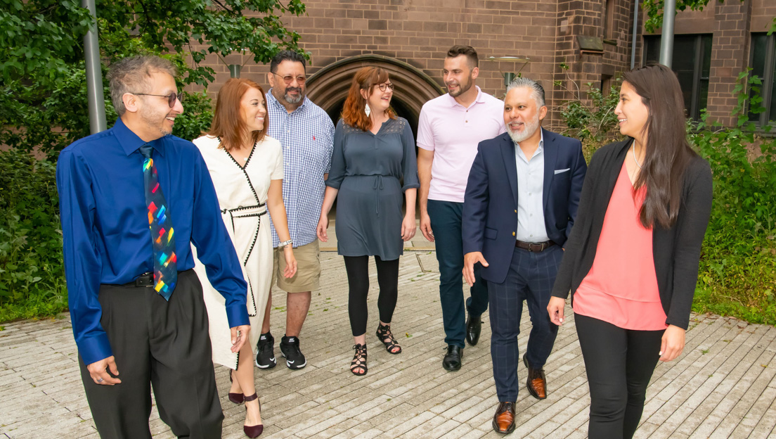 Chicago Team at the Intensive Session, July 2019. (From left to right: National Fellows Drew Katti, Laura Gillihan, Ricardo Moreno, Lea Stenson, Brandon Barr, Raymond Salazar, and Taissa Lau.)